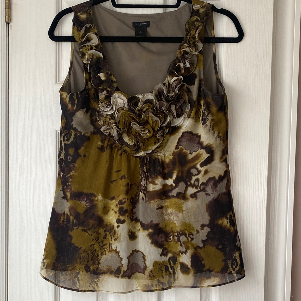 Ann Taylor Multicolor Sleeveless Blouse